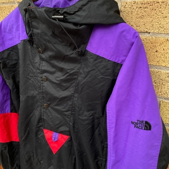Vintage 90s The North Face Shell Jacket Purple/Black - Picture 2 of 13